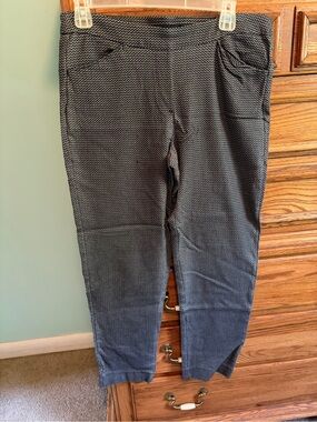 Zac & Rachel Black and White Micro-Pattern Stretch Chinos